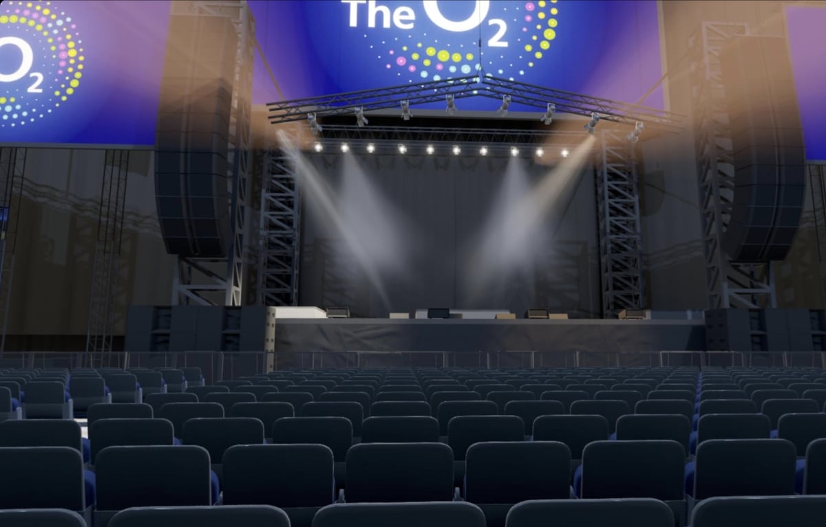 O2 arena block A2 row P seat 22 view