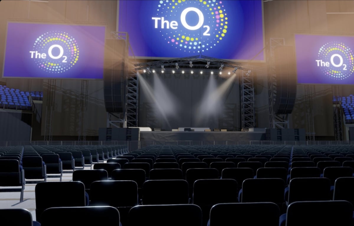 O2 arena block A2 row X seat 20 view