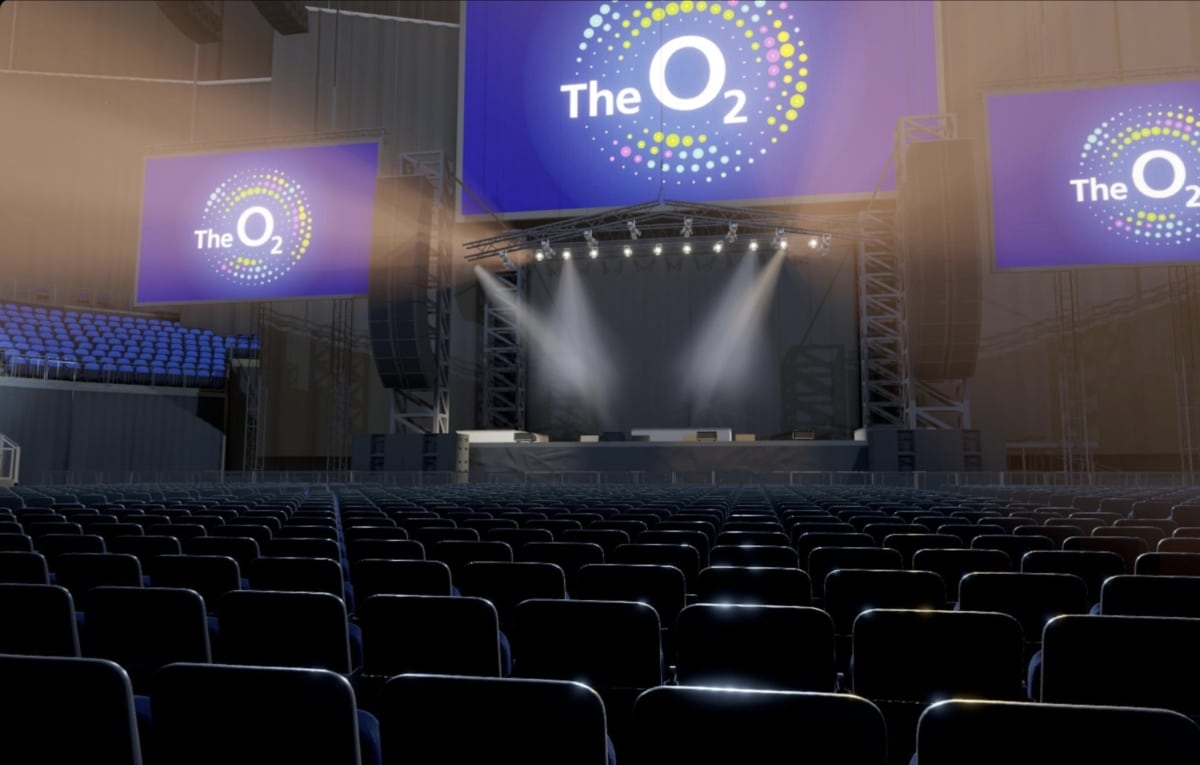 O2 arena block A2 row Z seat 33 view