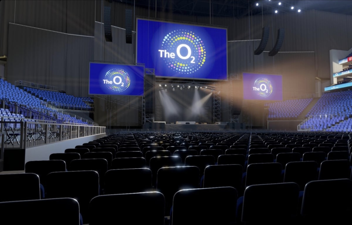 O2 arena block B1 row U seat 3 view