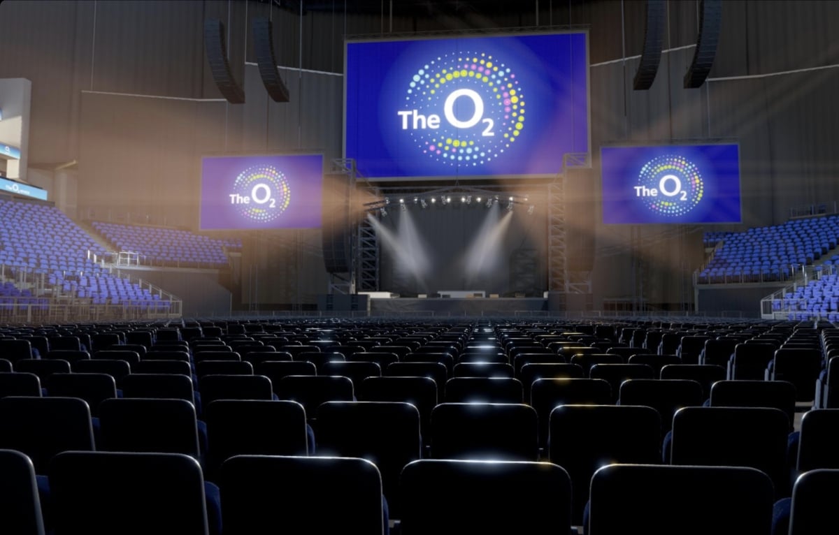 O2 arena block B2 row Q seat 31 view