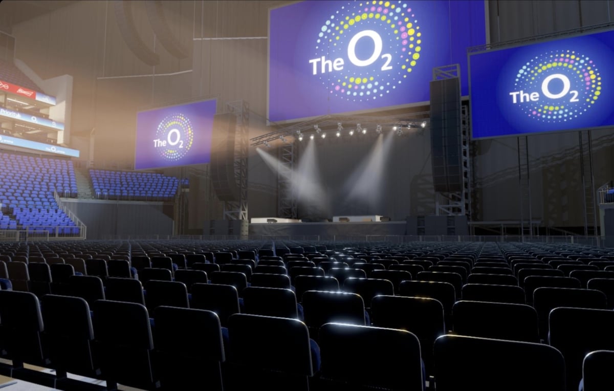 O2 arena block B3 row A seat 50 view