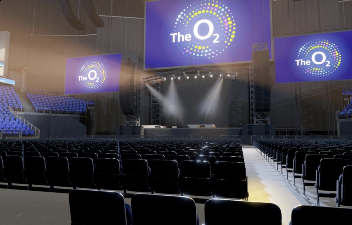 O2 arena block B3 row C seat 40 view