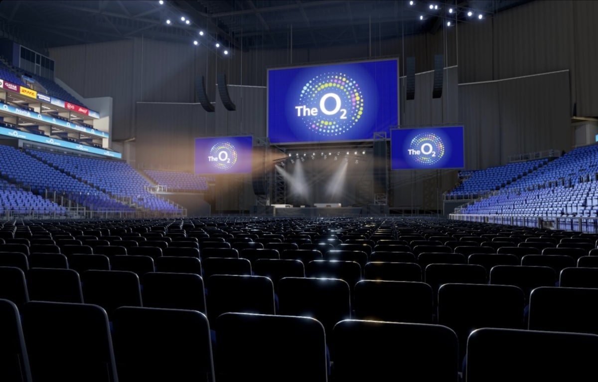 O2 arena block C3 row H seat 47 view