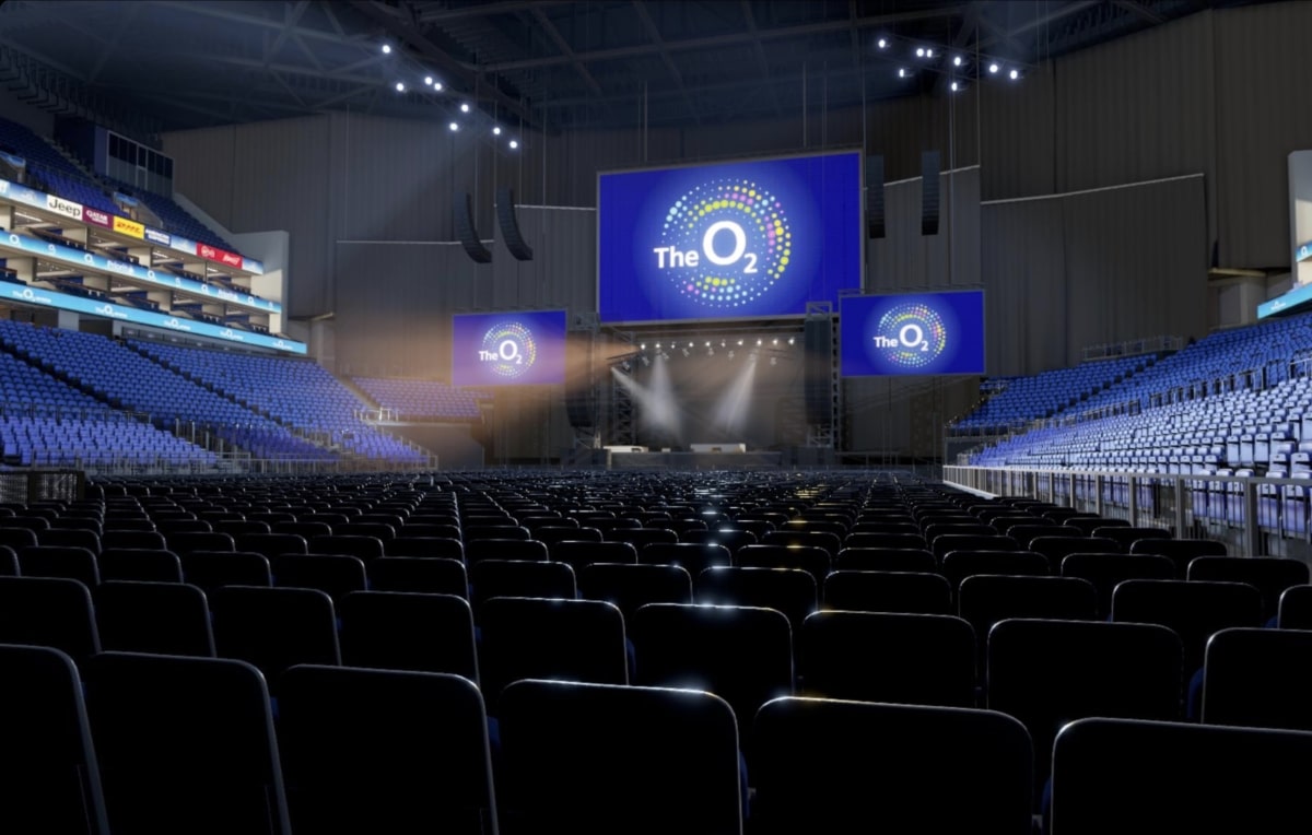 O2 arena block C3 row P seat 53 view