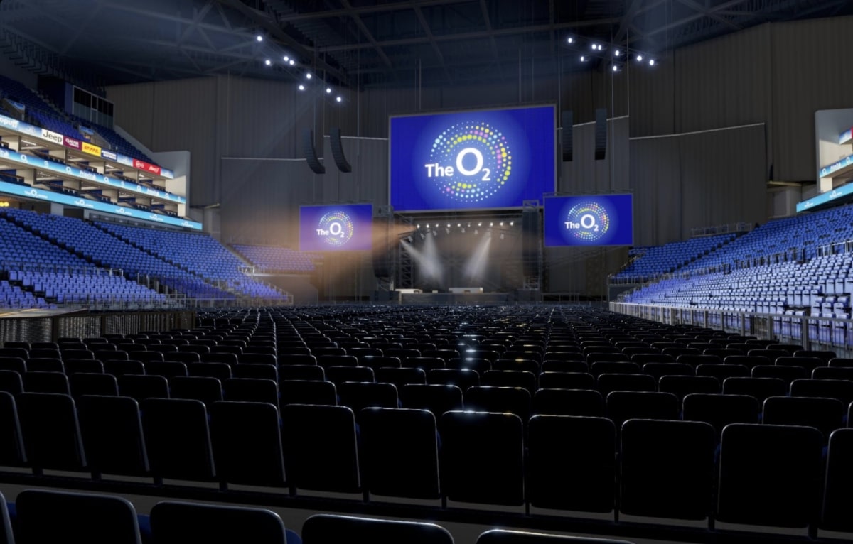 O2 arena block D2 row C seat 49 view