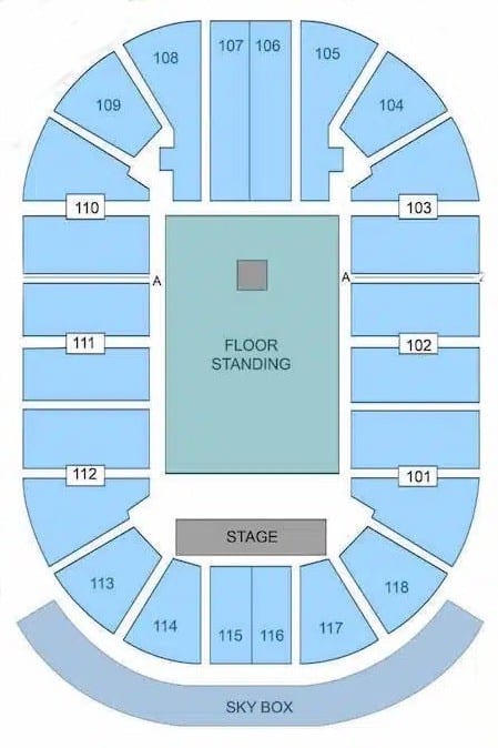 O2 Arena lower tier seating plan