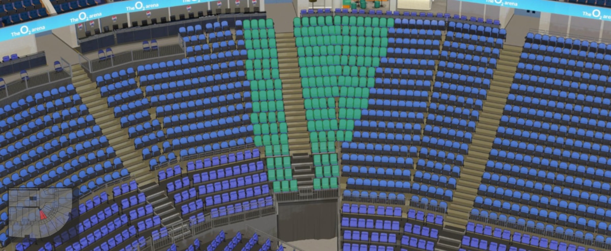 O2 arena section 104 seating plan