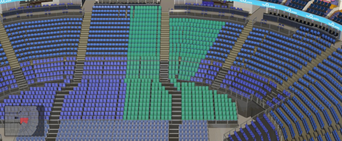 O2 arena section 106 seating plan