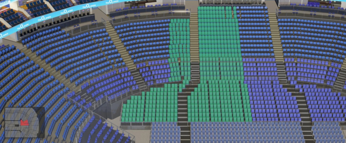 O2 arena section 107 seating plan