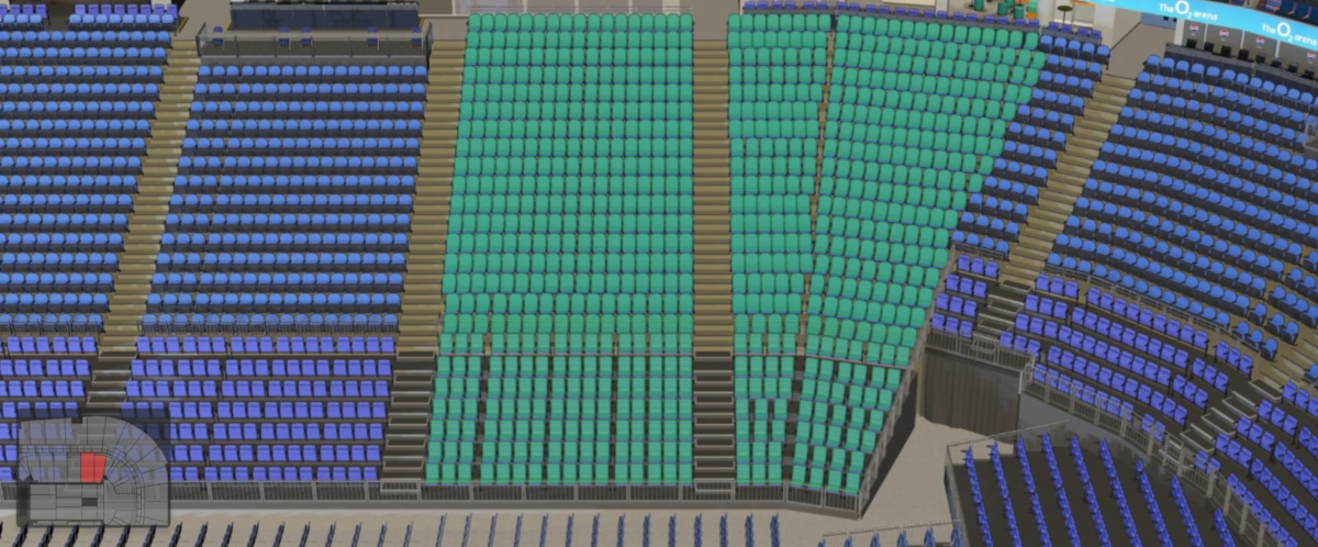 O2 arena section 110 seating plan