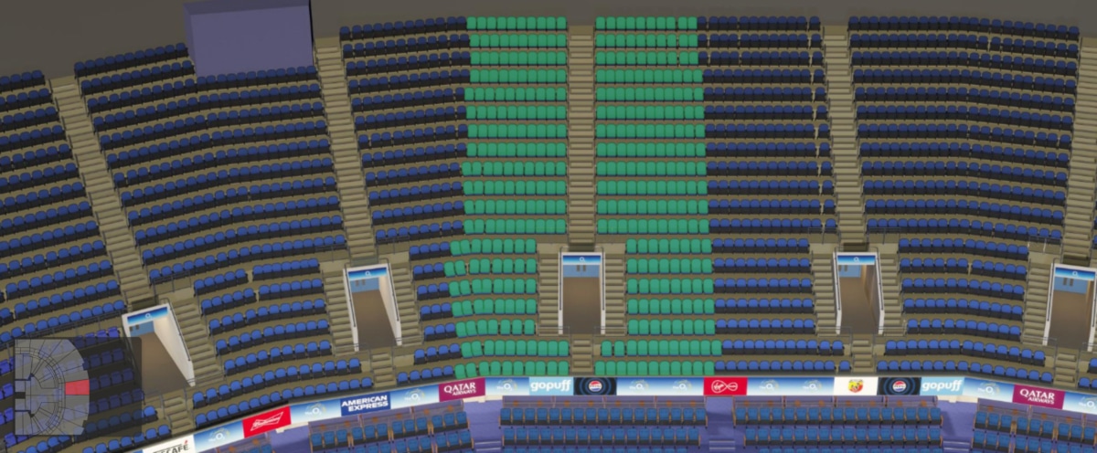 O2 arena section 412 seating plan