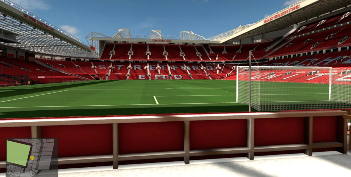 Old Trafford block E135 row Level2 seat 11PA view