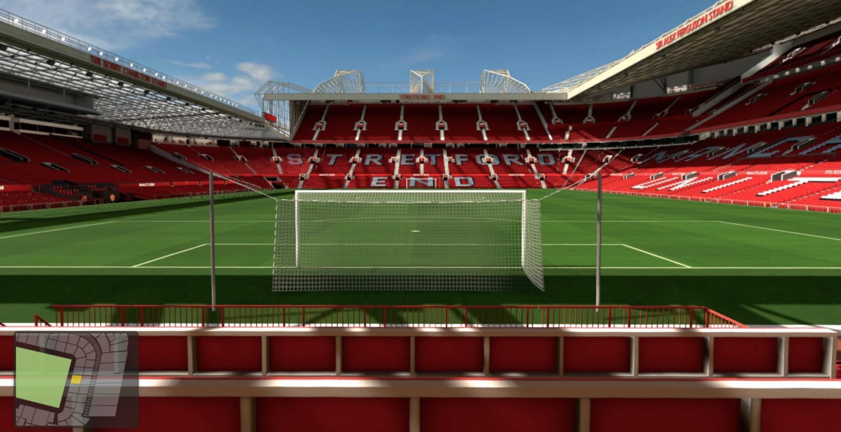 Old Trafford block E136 row Level3 seat 4W view