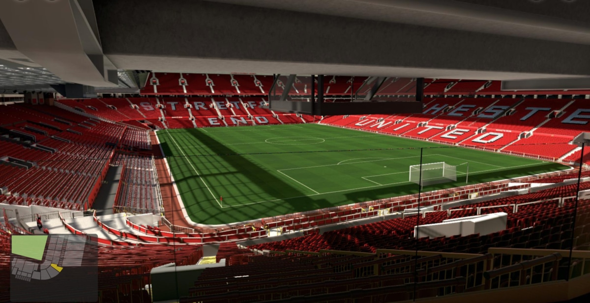 Old Trafford block E232 row 33 seat 1C view