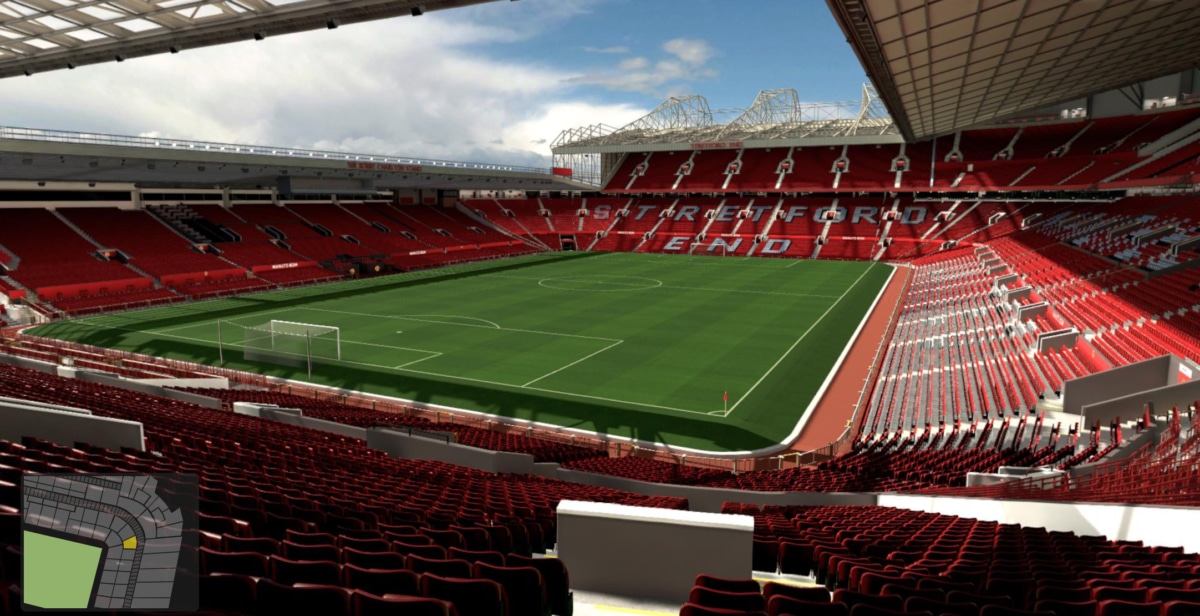 Old Trafford block E239 row 29 seat 20 view