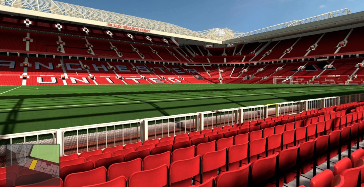 Old Trafford block S122 row HH seat 201 view