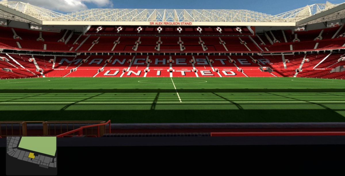 Old Trafford block S124 row 2 seat 132 view