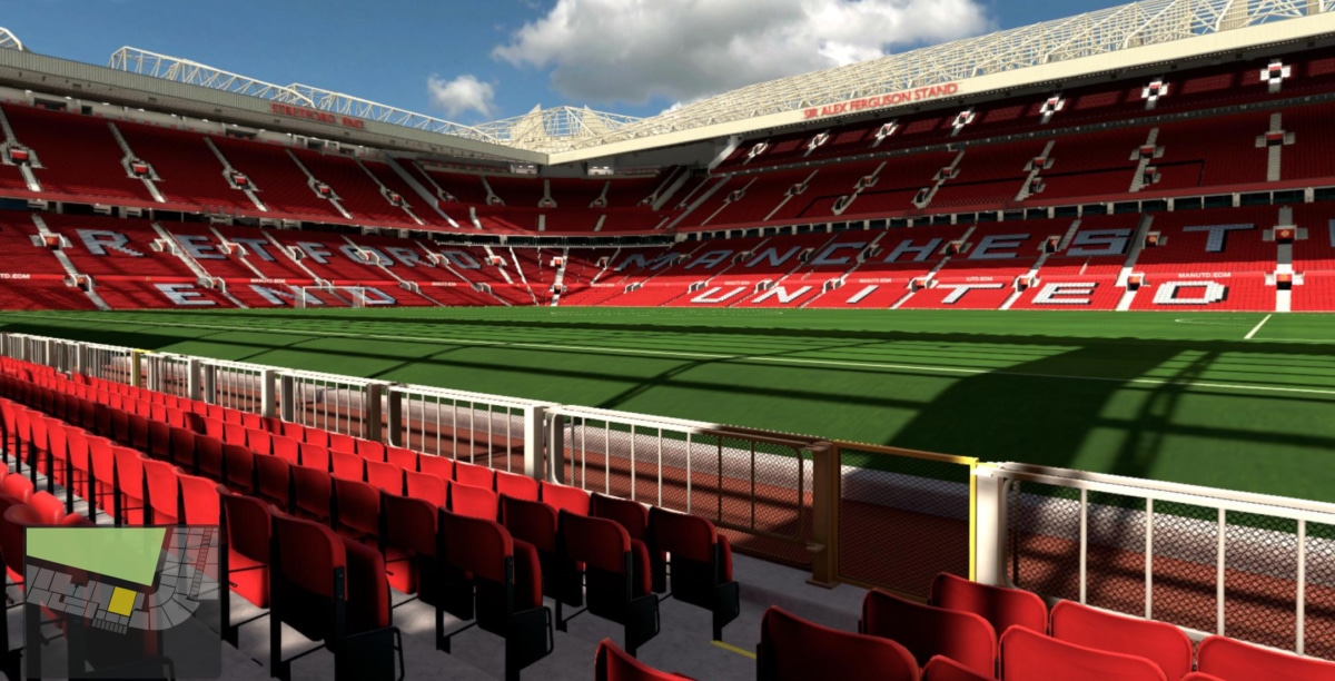 Old Trafford block S127 row FF seat 51 view