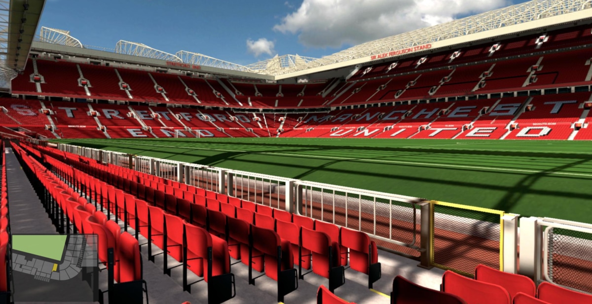 Old Trafford block S128 row FF seat 18 view