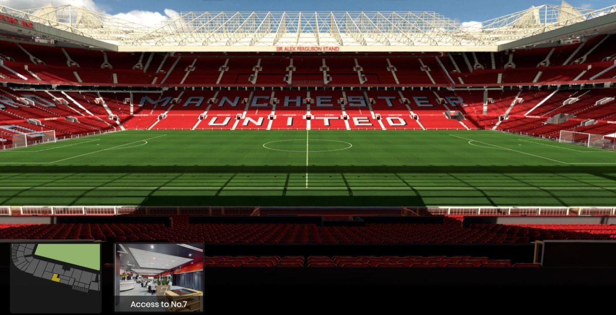 Old Trafford block S222 row M seat 131 view