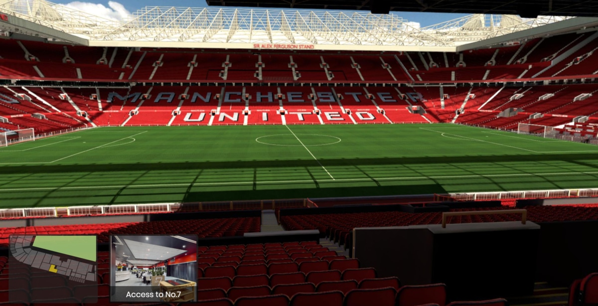 Old Trafford block S222 row N seat 147 view