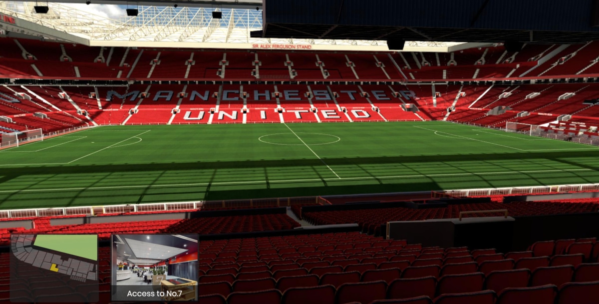 Old Trafford block S222 row S seat 152 view