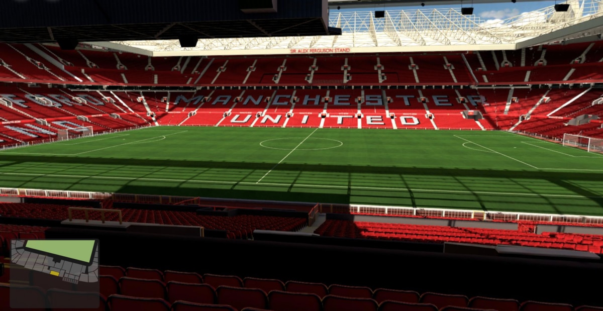 Old Trafford block S223 row R seat 108 view