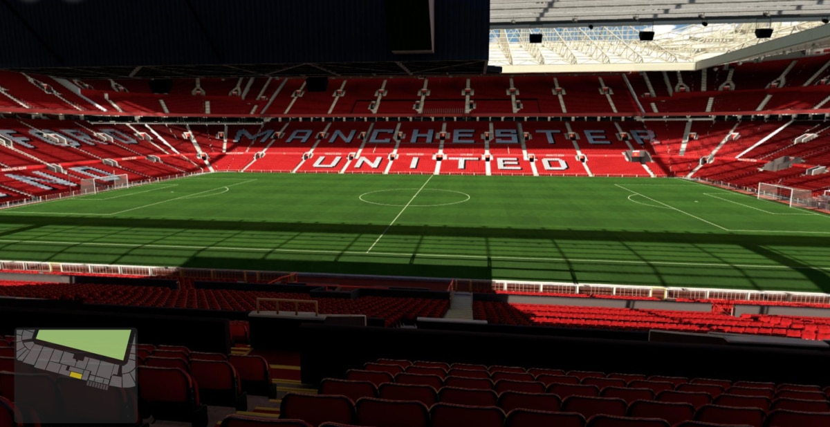 Old Trafford block S223 row U seat 112 view