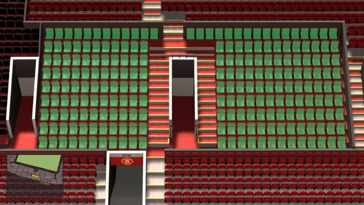 Old Trafford section Directors Box seating plan