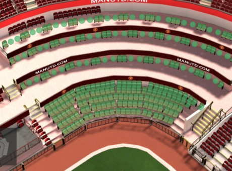 E132 section at Old Trafford stadium: detailed map and view from my seat