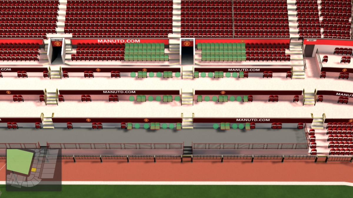 Old Trafford section E134 seating plan