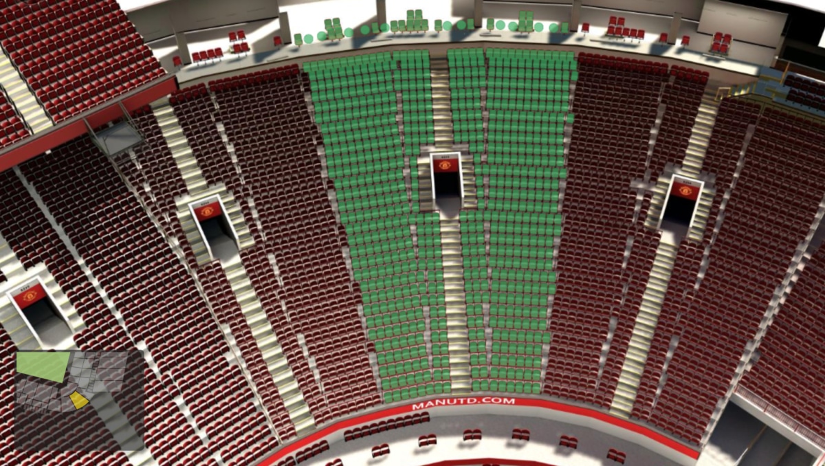 Old Trafford section E231 seating plan