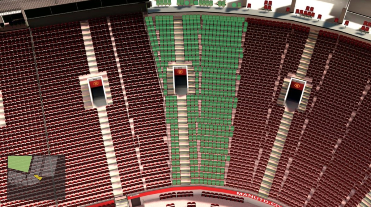 Old Trafford section E232 seating plan