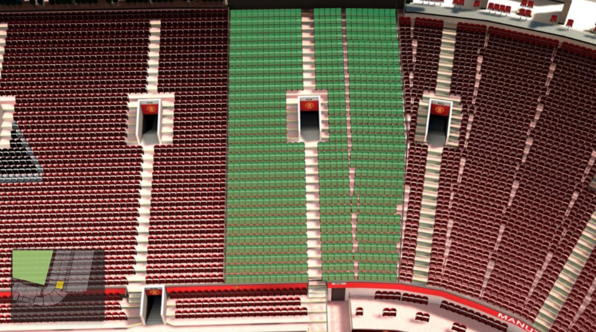 Old Trafford section E233 seating plan