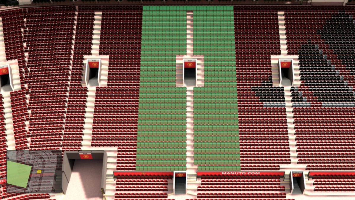 Old Trafford section E237 seating plan