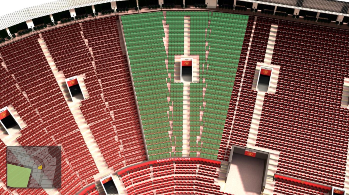 Old Trafford section E239 seating plan