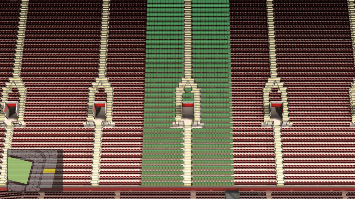 Old Trafford section E334 seating plan