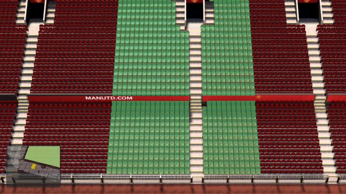 Old Trafford section S123 seating plan