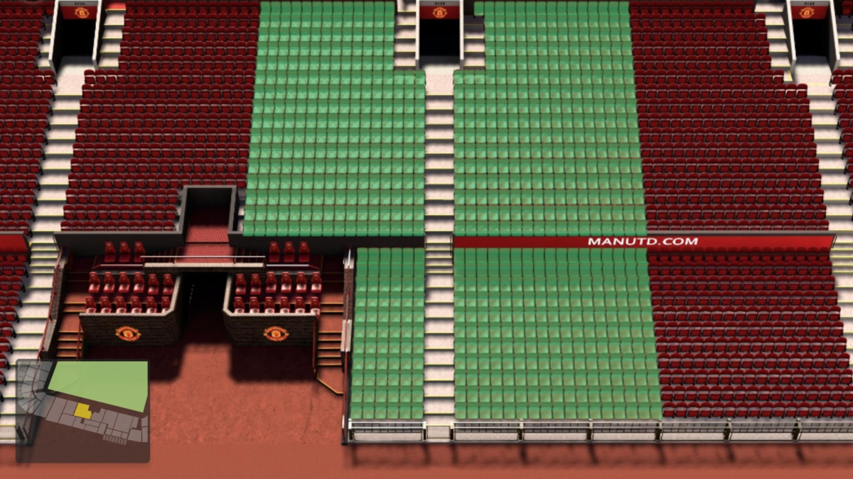 Old Trafford section S124 seating plan