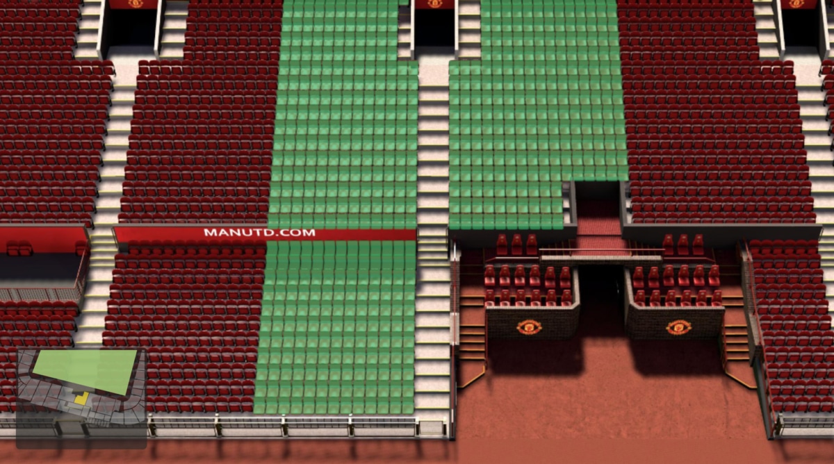 Old Trafford section S125 seating plan