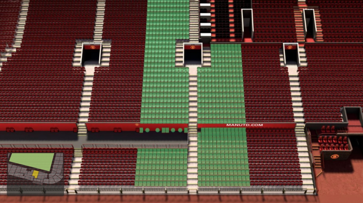 Old Trafford section S126 seating plan