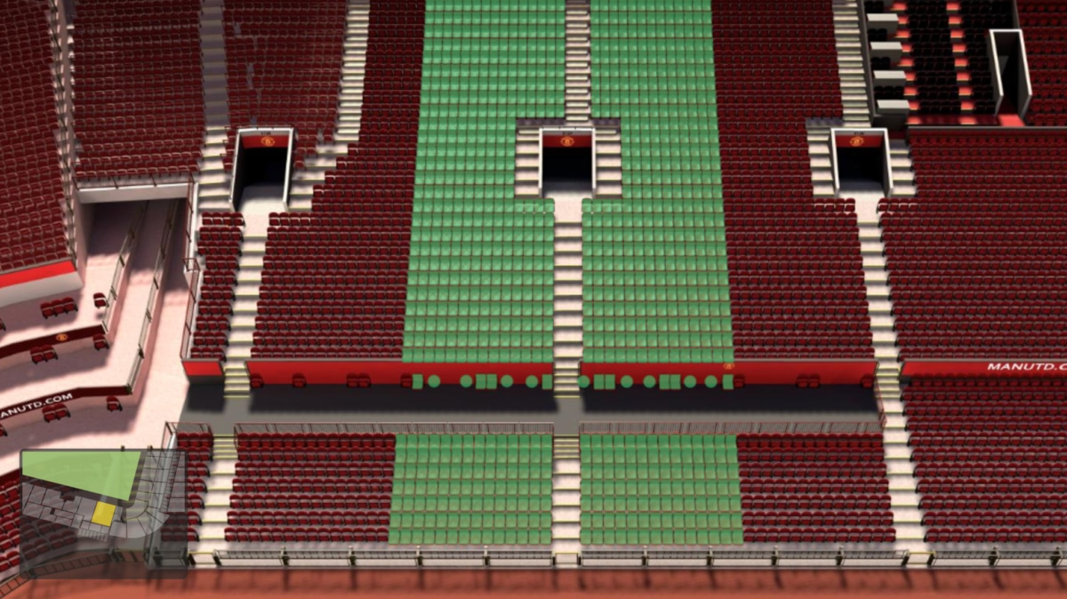 Old Trafford section S127 seating plan