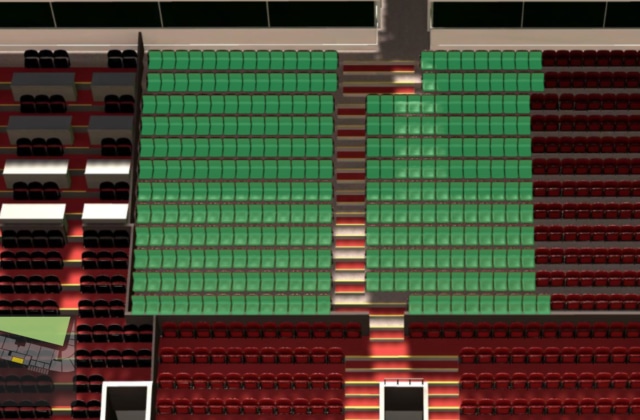 S223 section at Old Trafford stadium: detailed map and view from my seat