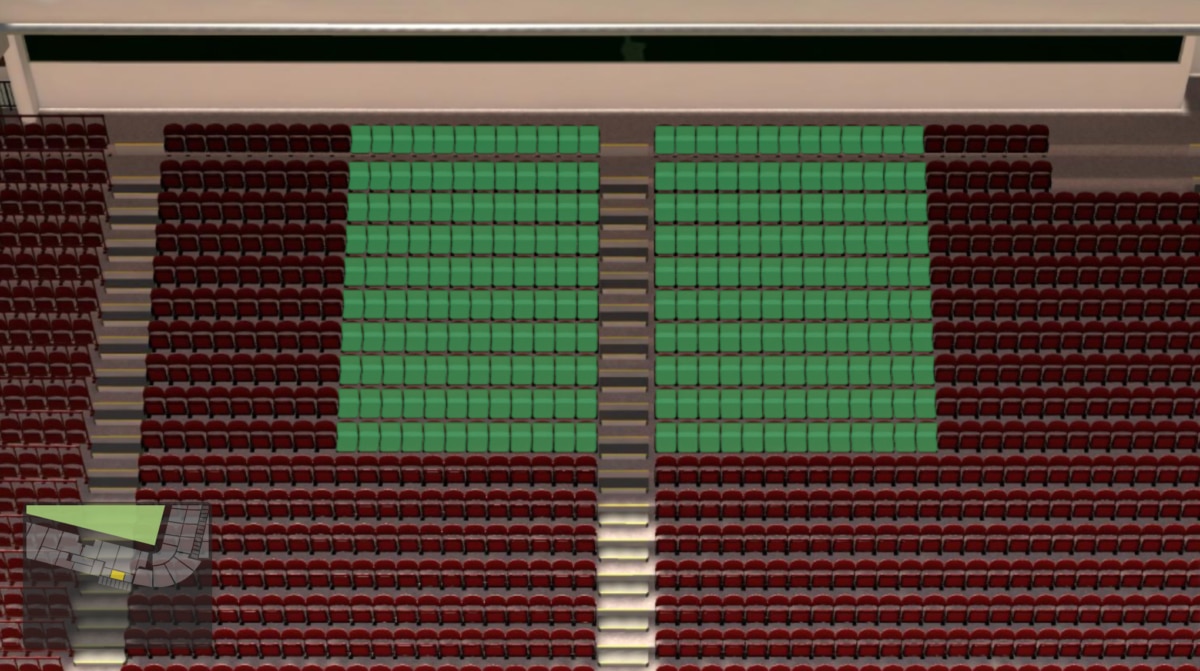 Old Trafford section S227 seating plan